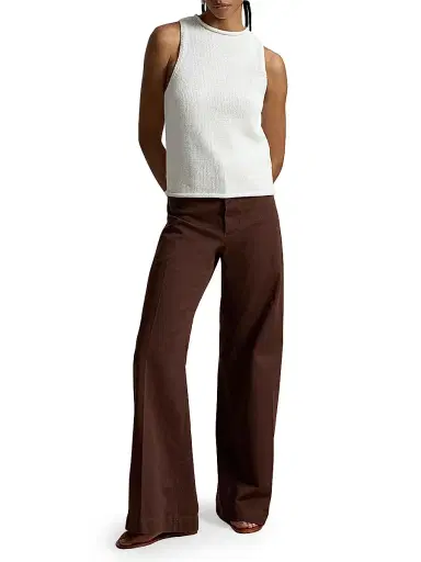 Polo Ralph Lauren Women's Sleeveless Linen-Blend Sweater Tank - White | Thumbnail 2 Polo Ralph Lauren Women's Sleeveless Linen-Blend Sweater Tank - White | Thumbnail 2