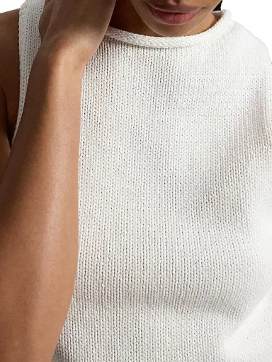 Polo Ralph Lauren Women's Sleeveless Linen-Blend Sweater Tank - White | Thumbnail 5 Polo Ralph Lauren Women's Sleeveless Linen-Blend Sweater Tank - White | Thumbnail 5