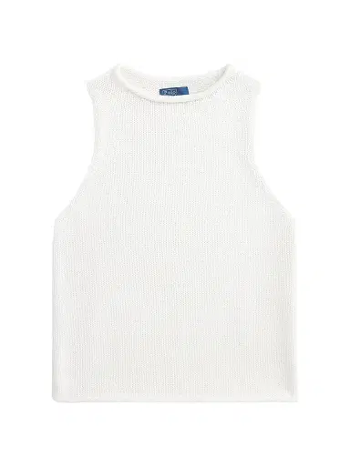 Polo Ralph Lauren Women's Sleeveless Linen-Blend Sweater Tank - White | Thumbnail 1 Polo Ralph Lauren Women's Sleeveless Linen-Blend Sweater Tank - White | Thumbnail 1