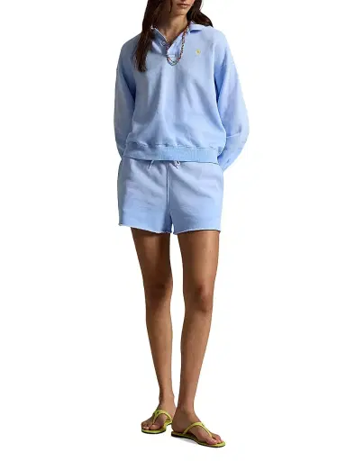 Polo Ralph Lauren Women's Lightweight Fleece Drawstring Shorts - Baby Blue | Thumbnail 2 Polo Ralph Lauren Women's Lightweight Fleece Drawstring Shorts - Baby Blue | Thumbnail 2