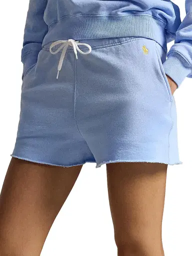 Polo Ralph Lauren Women's Lightweight Fleece Drawstring Shorts - Baby Blue | Thumbnail 3 Polo Ralph Lauren Women's Lightweight Fleece Drawstring Shorts - Baby Blue | Thumbnail 3