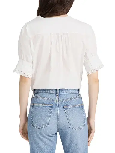 Frame Women's The Keepsake Cotton Top - White | Thumbnail 5 Frame Women's The Keepsake Cotton Top - White | Thumbnail 5