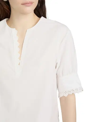 Frame Women's The Keepsake Cotton Top - White | Thumbnail 6 Frame Women's The Keepsake Cotton Top - White | Thumbnail 6