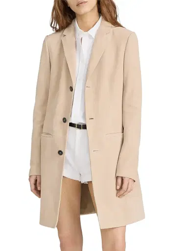 Frame Women's The Sleek Suede Jacket - Sand | Thumbnail 4 Frame Women's The Sleek Suede Jacket - Sand | Thumbnail 4