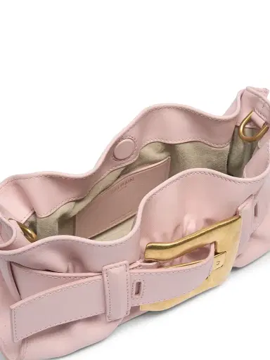 Balmain Women's Anthem Mini Leather Shoulder Bag - Rose Pale | Thumbnail 3 Balmain Women's Anthem Mini Leather Shoulder Bag - Rose Pale | Thumbnail 3