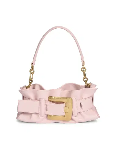 Balmain Women's Anthem Mini Leather Shoulder Bag - Rose Pale | Thumbnail 1 Balmain Women's Anthem Mini Leather Shoulder Bag - Rose Pale | Thumbnail 1