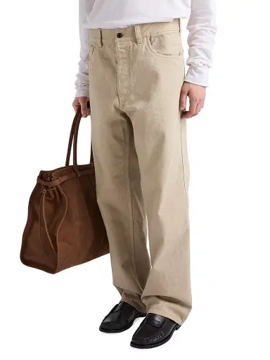 Prada Men's Five-Pocket Old Denim Jeans - Beige Khaki | Thumbnail 3 Prada Men's Five-Pocket Old Denim Jeans - Beige Khaki | Thumbnail 3