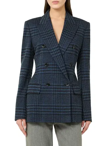 Max Mara Women's Double Breasted Jacquard Jersey Blazer - China Blue | Thumbnail 2 Max Mara Women's Double Breasted Jacquard Jersey Blazer - China Blue | Thumbnail 2