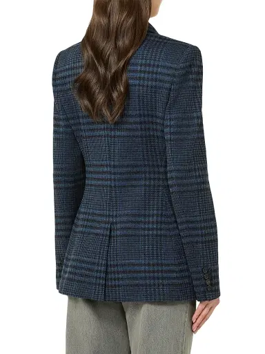 Max Mara Women's Double Breasted Jacquard Jersey Blazer - China Blue | Thumbnail 3 Max Mara Women's Double Breasted Jacquard Jersey Blazer - China Blue | Thumbnail 3