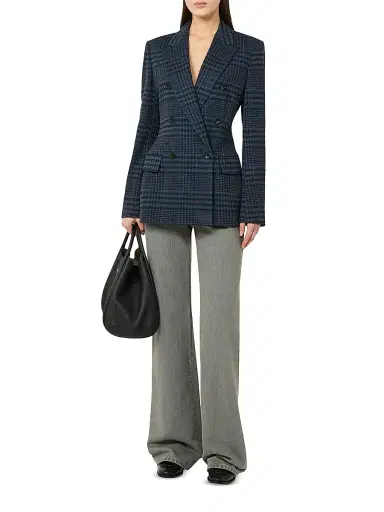Max Mara Women's Double Breasted Jacquard Jersey Blazer - China Blue | Thumbnail 5 Max Mara Women's Double Breasted Jacquard Jersey Blazer - China Blue | Thumbnail 5