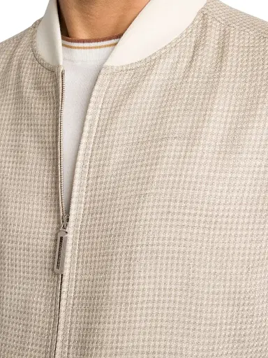 Stefano Ricci Men's Wool and Silk Blend Blouson Jacket - Beige - Size 46 | Thumbnail 4 Stefano Ricci Men's Wool and Silk Blend Blouson Jacket - Beige - Size 46 | Thumbnail 4