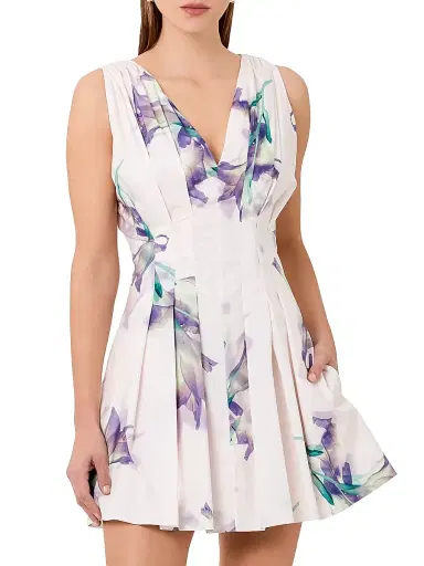 NICHOLAS Women's Elvira Floral Linen-Blend Minidress - Shadow Floral | Thumbnail 2 NICHOLAS Women's Elvira Floral Linen-Blend Minidress - Shadow Floral | Thumbnail 2