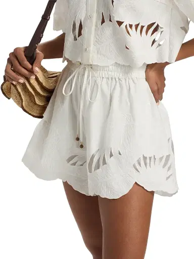 Zimmermann Women's Mahon Embroidered Shorts | Thumbnail 4 Zimmermann Women's Mahon Embroidered Shorts | Thumbnail 4