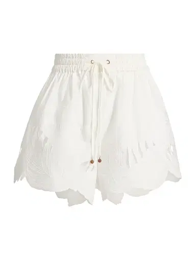 Zimmermann Women's Mahon Embroidered Shorts | Thumbnail 1 Zimmermann Women's Mahon Embroidered Shorts | Thumbnail 1