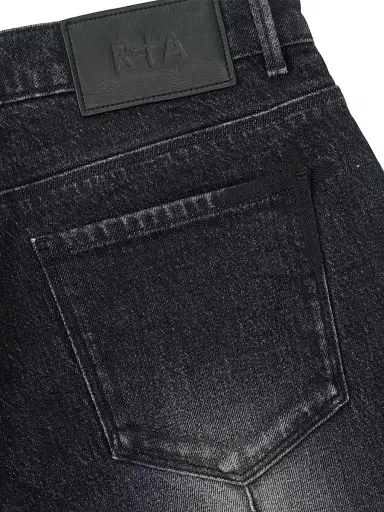 RTA Men's Chaparral Distressed Skinny Jeans - Fray Noir - Size 40 | Thumbnail 4 RTA Men's Chaparral Distressed Skinny Jeans - Fray Noir - Size 40 | Thumbnail 4