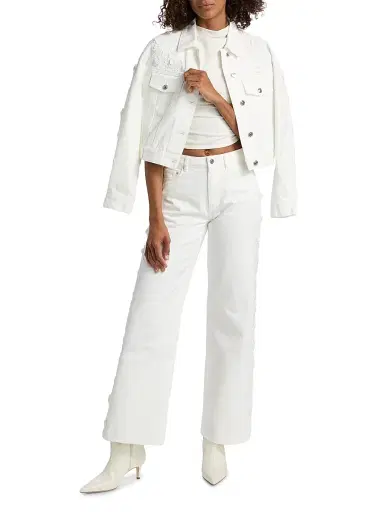 Generation Love Women's Esme 3D Lace Combo Jeans - Chalk White - Size 32 | Thumbnail 2 Generation Love Women's Esme 3D Lace Combo Jeans - Chalk White - Size 32 | Thumbnail 2