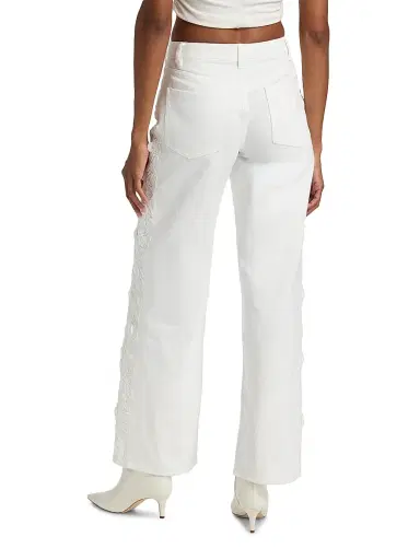 Generation Love Women's Esme 3D Lace Combo Jeans - Chalk White - Size 32 | Thumbnail 5 Generation Love Women's Esme 3D Lace Combo Jeans - Chalk White - Size 32 | Thumbnail 5