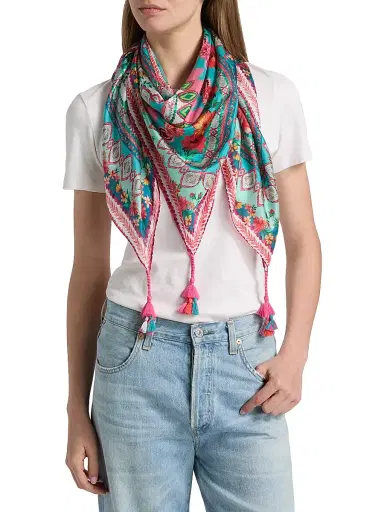 Johnny Was Women's Renata Silk Scarf - Renata Scarf | Thumbnail 2 Johnny Was Women's Renata Silk Scarf - Renata Scarf | Thumbnail 2