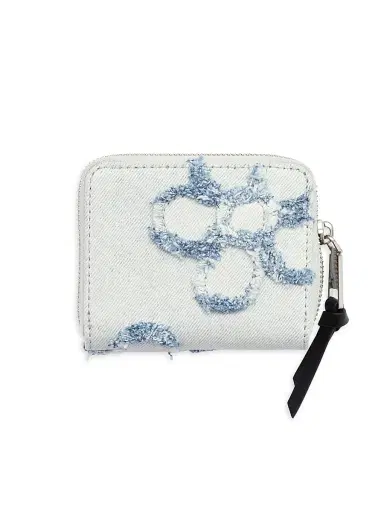 Marc Jacobs Women's The Daisy Mini Distressed Denim Compact Wallet - Light Wash | Thumbnail 4 Marc Jacobs Women's The Daisy Mini Distressed Denim Compact Wallet - Light Wash | Thumbnail 4