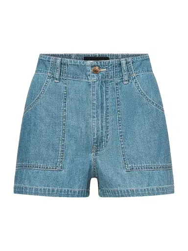 Veronica Beard Women's Sally Cotton Denim Shorts - Good Fortune - Size 32 | Thumbnail 1 Veronica Beard Women's Sally Cotton Denim Shorts - Good Fortune - Size 32 | Thumbnail 1