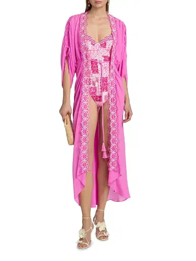 Ramy Brook Women's Riley Embroidered Maxi Dress - Radiant Pink | Thumbnail 2 Ramy Brook Women's Riley Embroidered Maxi Dress - Radiant Pink | Thumbnail 2