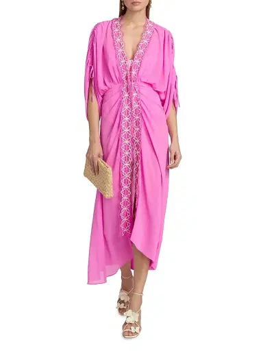 Ramy Brook Women's Riley Embroidered Maxi Dress - Radiant Pink | Thumbnail 3 Ramy Brook Women's Riley Embroidered Maxi Dress - Radiant Pink | Thumbnail 3