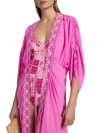 Ramy Brook Women's Riley Embroidered Maxi Dress - Radiant Pink | Thumbnail 5 Ramy Brook Women's Riley Embroidered Maxi Dress - Radiant Pink | Thumbnail 5