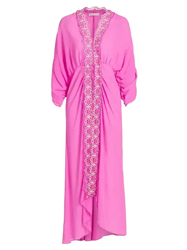 Ramy Brook Women's Riley Embroidered Maxi Dress - Radiant Pink | Thumbnail 1 Ramy Brook Women's Riley Embroidered Maxi Dress - Radiant Pink | Thumbnail 1