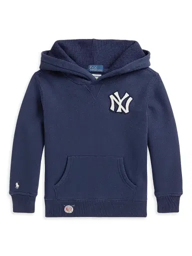 Polo Ralph Lauren Little Boy's & Boy's Yankees Fleece Hoodie - Dark Cobalt | Thumbnail 1 Polo Ralph Lauren Little Boy's & Boy's Yankees Fleece Hoodie - Dark Cobalt | Thumbnail 1