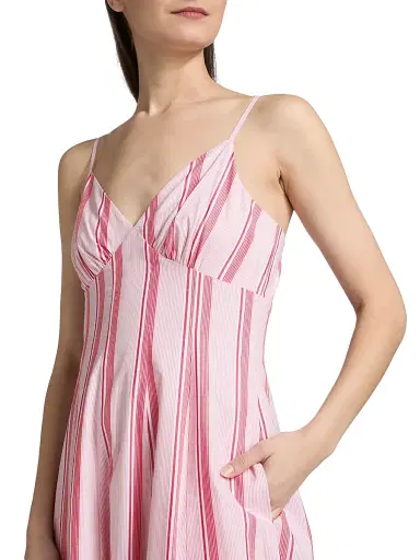 Rosie Assoulin Women's Cami Stripe Cotton Maxi Dress - Red Stripe | Thumbnail 6 Rosie Assoulin Women's Cami Stripe Cotton Maxi Dress - Red Stripe | Thumbnail 6