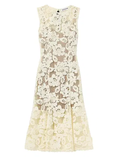 Self-Portrait Women's Crochet Lace Midi-Dress - Yellow | Thumbnail 1 Self-Portrait Women's Crochet Lace Midi-Dress - Yellow | Thumbnail 1