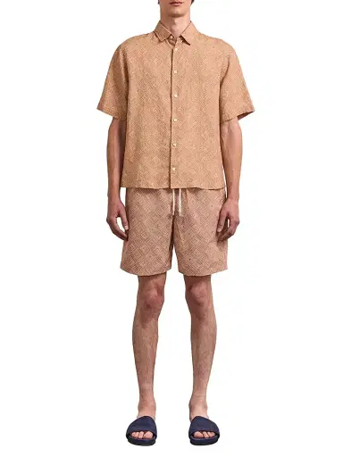 Frescobol Carioca Men's Castro Angra Madeira-Print Linen Button-Front Shirt | Thumbnail 2 Frescobol Carioca Men's Castro Angra Madeira-Print Linen Button-Front Shirt | Thumbnail 2