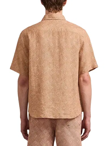 Frescobol Carioca Men's Castro Angra Madeira-Print Linen Button-Front Shirt | Thumbnail 3 Frescobol Carioca Men's Castro Angra Madeira-Print Linen Button-Front Shirt | Thumbnail 3