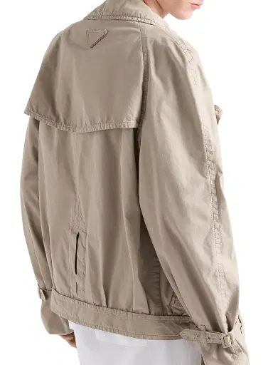 Prada Men's Technical Cotton Jacket - Beige | Thumbnail 4 Prada Men's Technical Cotton Jacket - Beige | Thumbnail 4