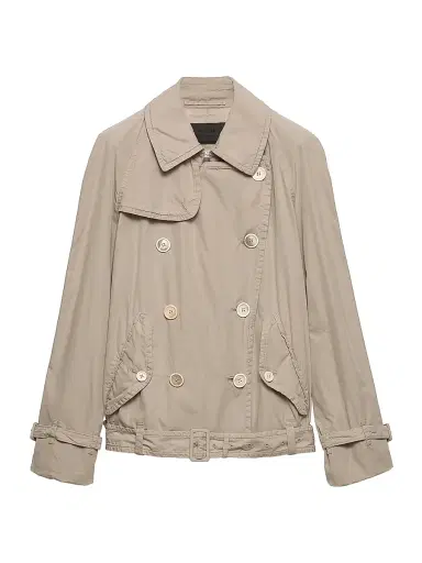 Prada Men's Technical Cotton Jacket - Beige | Thumbnail 1 Prada Men's Technical Cotton Jacket - Beige | Thumbnail 1