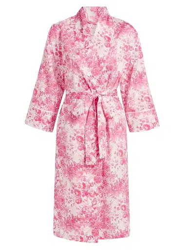Papinelle Women's Toile De Jouy Cotton Sateen Robe | Thumbnail 1 Papinelle Women's Toile De Jouy Cotton Sateen Robe | Thumbnail 1
