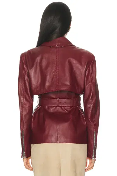 Sportmax Tenzone Leather Jacket | Thumbnail 4 Sportmax Tenzone Leather Jacket | Thumbnail 4