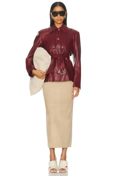 Sportmax Tenzone Leather Jacket | Thumbnail 5 Sportmax Tenzone Leather Jacket | Thumbnail 5
