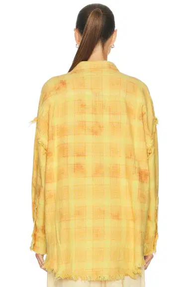 R13 Shredded Seam Drop Neck Shirt | Thumbnail 3 R13 Shredded Seam Drop Neck Shirt | Thumbnail 3