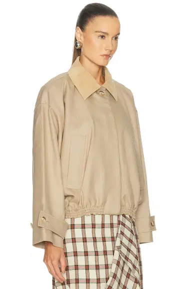 RÓHE Suede Collar Blouson Jacket | Thumbnail 2 RÓHE Suede Collar Blouson Jacket | Thumbnail 2
