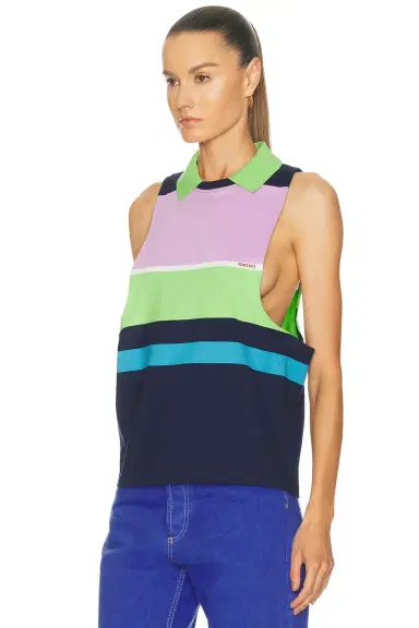 Versace Sleeveless Polo Top | Thumbnail 2 Versace Sleeveless Polo Top | Thumbnail 2