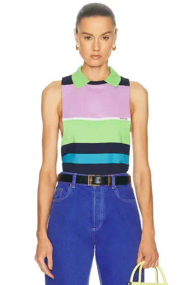 Versace Sleeveless Polo Top | Thumbnail 1 Versace Sleeveless Polo Top | Thumbnail 1