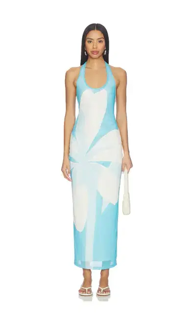 Kulani Kinis Mesh Halter Maxi Dress | Thumbnail 1 Kulani Kinis Mesh Halter Maxi Dress | Thumbnail 1