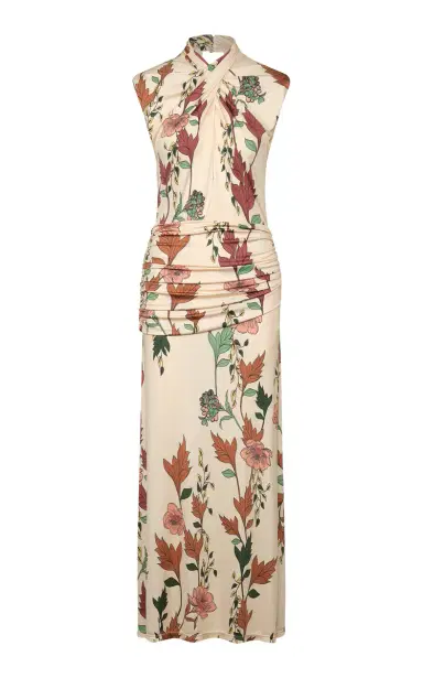 Johanna Ortiz Hibiscus Compass Draped Maxi Dress | Thumbnail 1 Johanna Ortiz Hibiscus Compass Draped Maxi Dress | Thumbnail 1