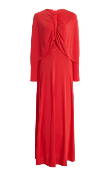 Johanna Ortiz Silent Solstice Jersey Maxi Cape Dress | Thumbnail 1 Johanna Ortiz Silent Solstice Jersey Maxi Cape Dress | Thumbnail 1