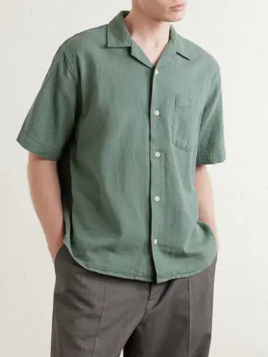 Corridor Convertible-Collar Cotton-Hopsack Shirt - Men | Thumbnail 3 Corridor Convertible-Collar Cotton-Hopsack Shirt - Men | Thumbnail 3