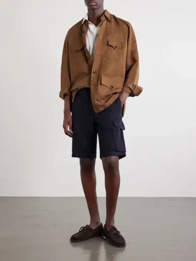 Slowear Straight-Leg Cotton and Linen-Blend Shorts - Men | Thumbnail 2 Slowear Straight-Leg Cotton and Linen-Blend Shorts - Men | Thumbnail 2