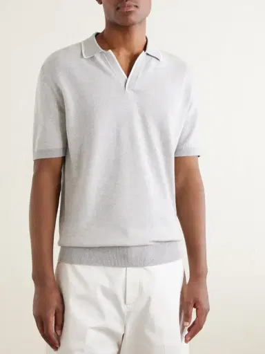 Orlebar Brown Horton Cotton and Wool-Blend Polo Shirt - Men | Thumbnail 3 Orlebar Brown Horton Cotton and Wool-Blend Polo Shirt - Men | Thumbnail 3