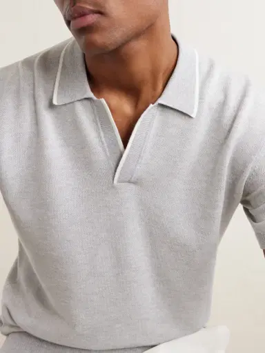 Orlebar Brown Horton Cotton and Wool-Blend Polo Shirt - Men | Thumbnail 5 Orlebar Brown Horton Cotton and Wool-Blend Polo Shirt - Men | Thumbnail 5
