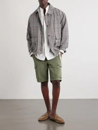 Slowear Straight-Leg Cotton and Linen-Blend Shorts - Men | Thumbnail 2 Slowear Straight-Leg Cotton and Linen-Blend Shorts - Men | Thumbnail 2